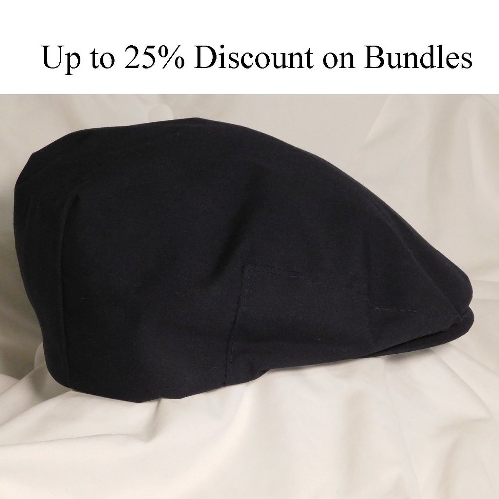 Like New Men's Vintage British Cap, Navy, Large